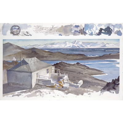 Shackletons Hut - The Nimrod Expedition, Watercolor (22