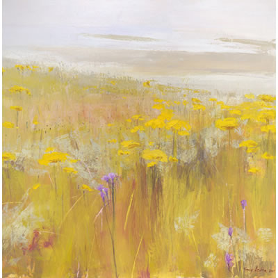 Fields of Gold - Acrylic and mixed media on linen, 90cm x 90cm