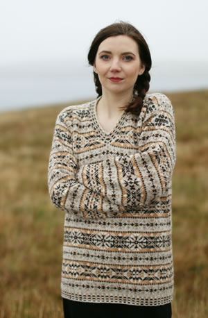 Recreation of the jumper knitted by Doris Hunter. Photograph © Susan Crawford
